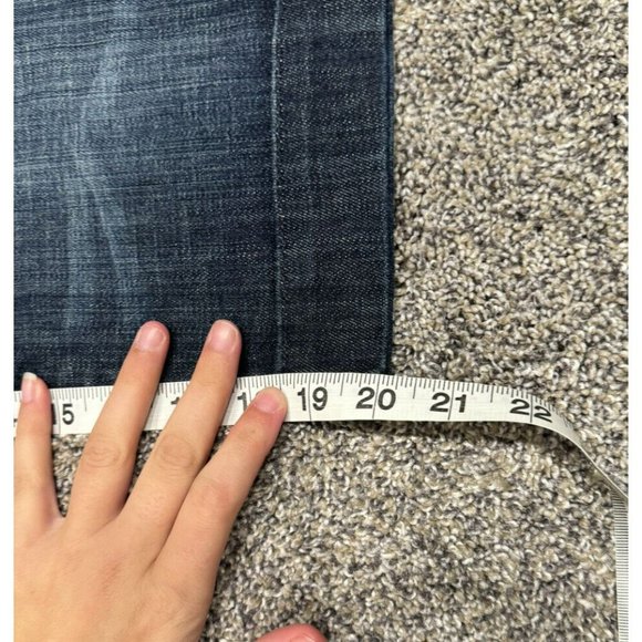 7 For All Mankind Dojo Crop Dark Wash Denim Size 28 EUC - Picture 7 of 9